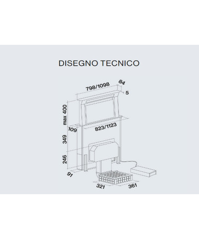 CAPPA DOWNDRAFT 120CM (FALM)