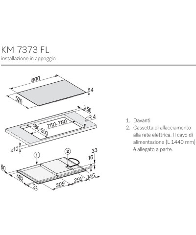 PIANO IND. KM7373  FL (MIEL)