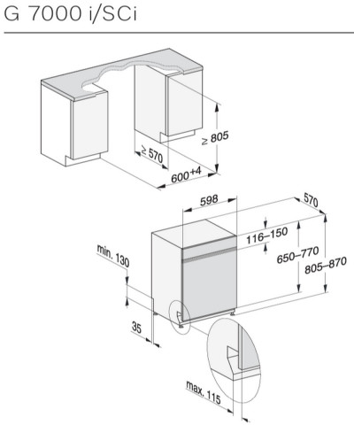 LAVASTOVIGLIE G7600 SCi CLST (MIEL)