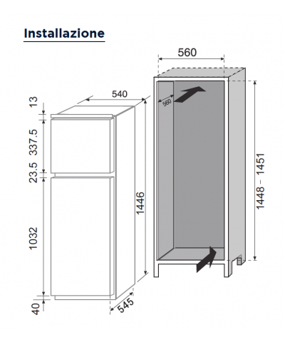 FRIGORIFERO F6DP220EH (DELO)