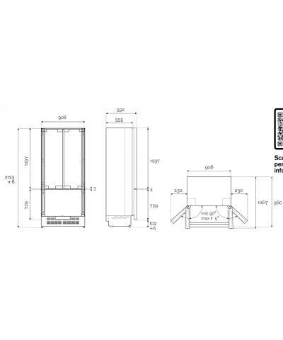 FRIGORIFERO RFD90S5FPNS/24 (BERT)