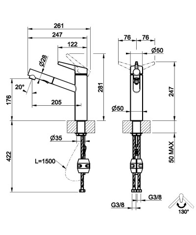 MISCELATORE 60636 ACCIAIO (GESS)