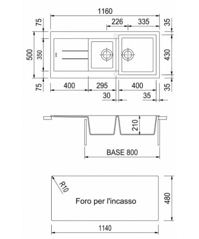LAVELLO AM11620/ELEGANCE (PLAD)