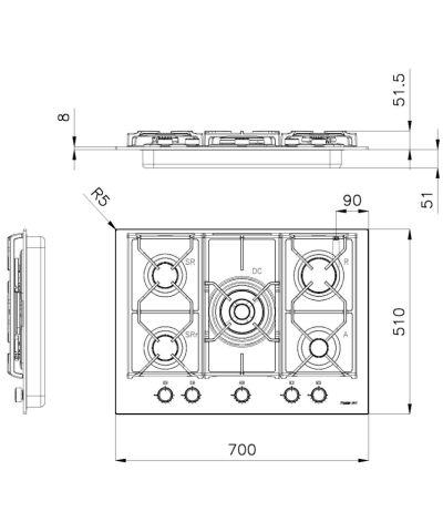 PIANO C. 7043632 POWER GLASS (FOST)