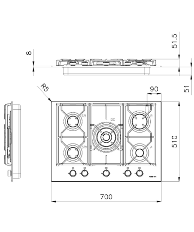 PIANO C. 7042632 POWER GLASS (FOST)