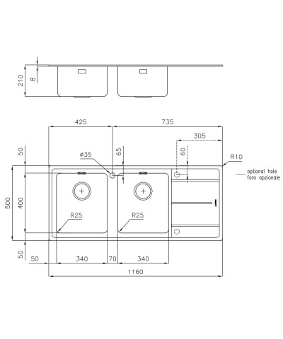 LAVELLO 3212051 / 3212052 SERIE EVO (FOST)