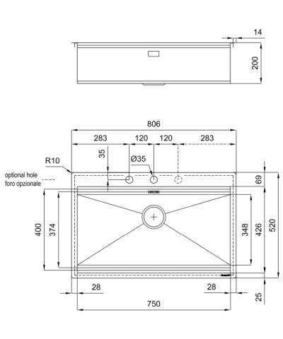 LAVELLO 1034050 MILANELLO WORKSTATION (FOST)