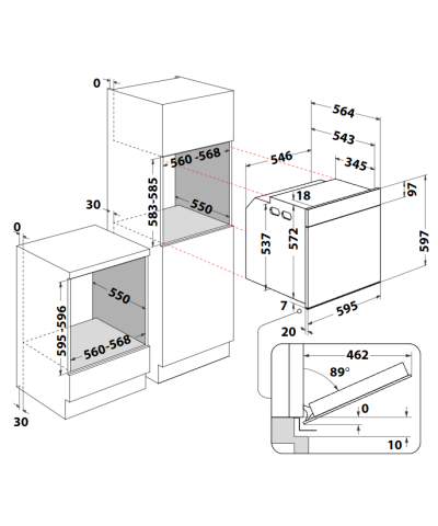 FORNO WOI7A8FPT1SSGA (WHIR)