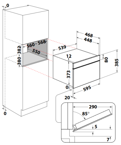 MICROONDE WMD6O4TB (WHSU)