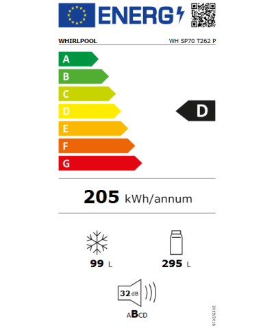 FRIGORIFERO WHSP70T262P (WHIR)