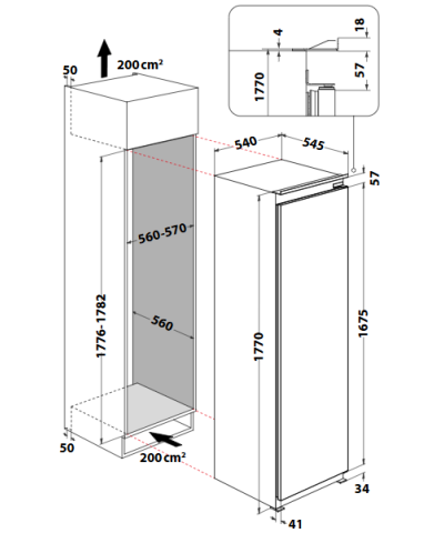 FRIGORIFERO WHSD18A011B1 (WHIR)