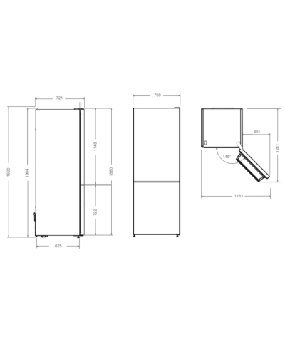 FRIGORIFERO RBM70F4FBNC (BERT)