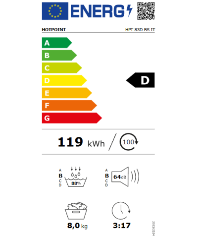 ASCIUGATRICE HPT83DBSIT (HOTP)