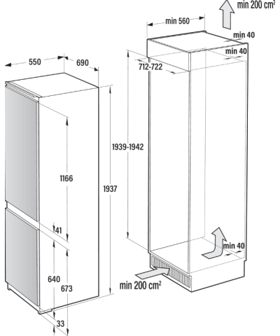 FRIGORIFERO NRKI619EA3 (GORE)