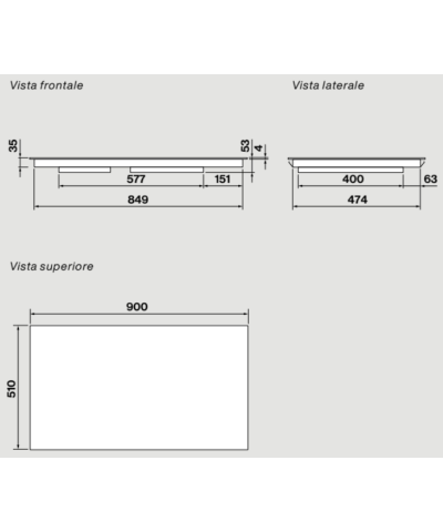 PIANO INDUZIONE 90CM (FALM)