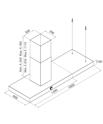 CAPPA VIS BOXY ISLAND 180CM (AIRF)