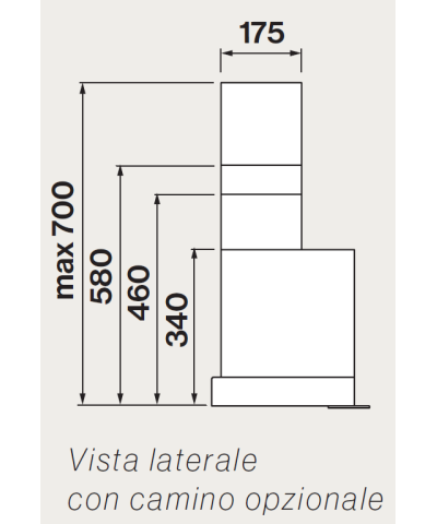 CAPPA VIRGOLA TOUCH COMFORT 90CM (FALM)