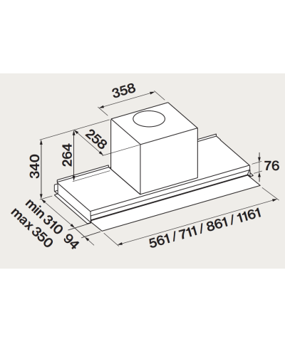 CAPPA VIRGOLA NO-DROP COMFORT 75CM (FALM)
