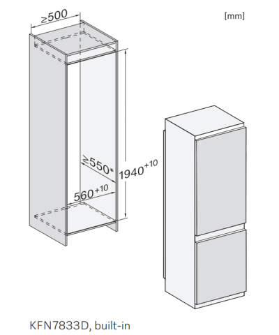 FRIGORIFERO KFN7833D (MIEL)